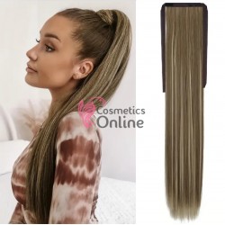 Extensie de par coada dreapta cu snur si pini 70 cm Saten Ash cu suvite Blonde 7154885H88B